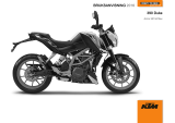 KTM 390 Duke 2016 Bruksanvisning