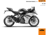 KTM RC 390 2016 (Euro 4) Bruksanvisning