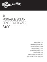 Gallagher S400 Portable Solar Fence Energizer Bruksanvisningar