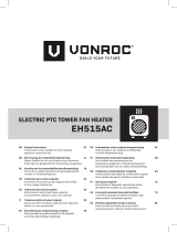 Vonroc EH515AC Electric PTC Tower Fan Heater Användarmanual