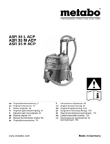 Metabo ASR 35 L ACP All-Purpose Vacuum Cleaner Användarmanual