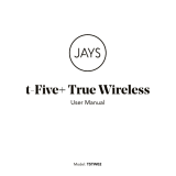 JAYS T5TW02 t-Five+ True Wireless Earbuds Användarmanual