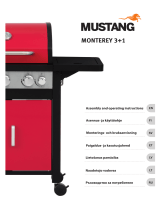 Mustang Gas grill Monterey 3+1 red Bruksanvisning