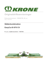 Krone BA EasyCut B 870 CV Bruksanvisningar