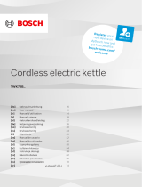 Bosch TWK70B Series Cordless Electric Kettle Användarmanual