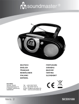 Soundmaster SCD5100 Radio CD Player Användarmanual