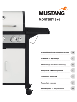 Mustang Gas grill Monterey 3+1 white Bruksanvisning