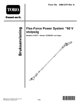 Toro Cordless Pole Saw 60V MAX* Flex-Force Power System 51847T – Tool Only Användarmanual