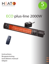 HEAT 1 ECO plus-line 2000W Terrace Heater Black Bruksanvisningar