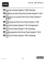 Toro Cordless Pole Saw 60V MAX* Flex-Force Power System 51847T – Tool Only Användarmanual