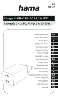 Hama 00125129 USB C 35W Charger Användarmanual