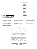 Vetus BOWA0301BOWA0301 BOW PRO ‘A’ Series Thrusters Användarmanual