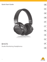 Behringer BH470 Studio Monitoring Headphones Användarguide