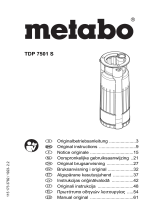 Metabo TDP 7501 S Bruksanvisningar