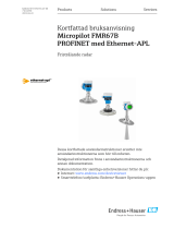 Endres+Hauser KA Micropilot FMR67B PROFINET Short Instruction