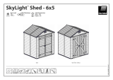 PalramSkylight Plastic Amber Garden Shed