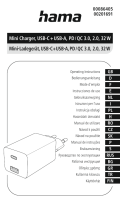 Hama 00086405 USB C and USB A 30W Mini Charger Användarmanual