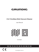 Grundig VCH 9832 2 In 1 Cordless Stick Vacuum Cleaner Användarmanual