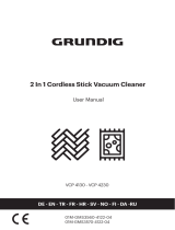 Grundig VCP 4130 2 In 1 Cordless Stick Vacuum Cleaner Användarmanual