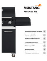 Mustang Gas grill Knoxville 3+1 black Bruksanvisning