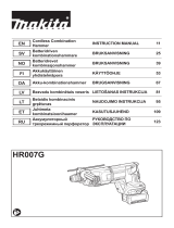 Makita HR007G Cordless Combination Hammer Användarmanual