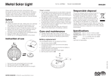 North Light Solcellslampa svart metall, 36 cm Bruksanvisning