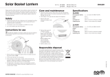 North Light Solcellskorg 50 cm svart Bruksanvisning