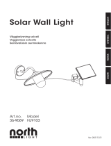 North Light Väggbelysning solcell Bruksanvisning