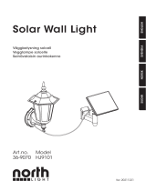 North Light Väggbelysning solcell Bruksanvisning