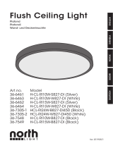 North Light Dimbar plafond 30 cm, tak / vägg Dot Bruksanvisning