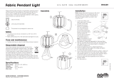 North Light Taklampa tyg rund 28 cm Bruksanvisning