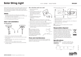 North Light Ljusslinga solcell glob, 5,5 m Bruksanvisning