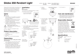 North Light Taklampa glob, 25 cm Bruksanvisning