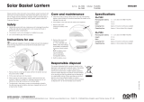North Light Solcellskorg Bruksanvisning