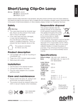 North Light Flexibel klämlampa Bruksanvisning