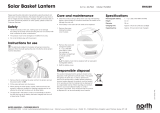 North Light Solcellskorg Bruksanvisning