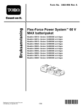 Toro Flex-Force Power System 8.0Ah 60V MAX Battery Pack Användarmanual