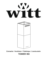 Witt Tower W2 Frithængende emhætte Bruksanvisning