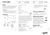 North Light Tracklight-skena 1 m Bruksanvisning