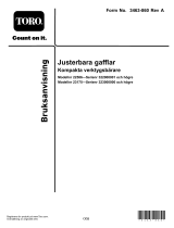 Toro Adjustable Forks, Compact Tool Carriers Användarmanual