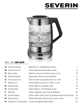 SEVERIN WK 3479 Deluxe’ digital tea and water kettle, in glass Bruksanvisningar