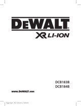 DeWalt DCB183 18V XR Slide 2.0Ah Li Ion Battery Användarmanual