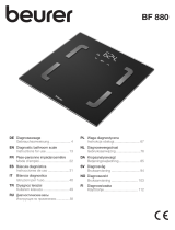 Beurer beurres BF 880 Diagnostic Bathroom Scale Användarmanual