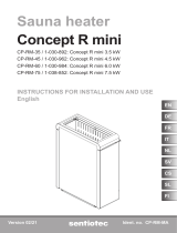 Sentiotec CP-RM-35 Concept R Mini Sauna Heater Användarmanual