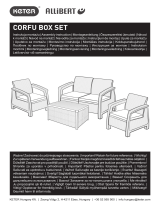 Allibert Corfu Outdoor 4Seater Rattan Sofa Furniture Set Bruksanvisningar