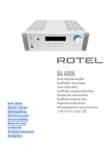Rotel RA-6000 Stereo Integrated Amplifier Bruksanvisning