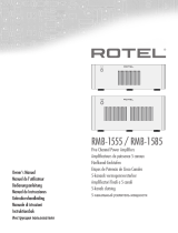 Rotel RMB-1555, RMB-1585 Five Channel Power Amplifiers Bruksanvisning