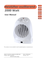 Hornbach 2000 Watt Fan heater Användarmanual