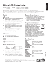 North Light Mini LED ljusslinga utomhus / inomhus Bruksanvisning