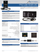 Sentera Controls CNVT-USB-RS485-SET Mounting Instruction